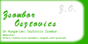 zsombor osztovics business card